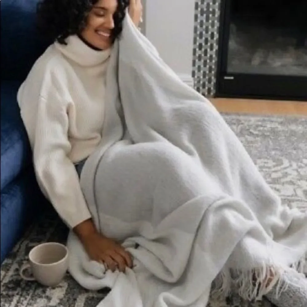 NEW! Mark & Graham gray throw